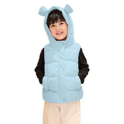 Prsluk za djevojčice Zimski dječji lagani kaputi s kapuljačom s ušima Jakna za djevojčice Slatka dječja odjeća za dječake Kaput