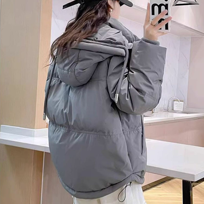 Xpqbb 2023. zimska labava jakna s pamučnom podstavom, ženska prekomjerna jakna, topla jakna s kapuljačom, ženski korejski vodootporni kaput