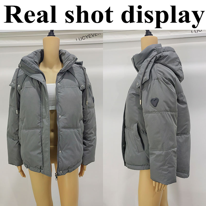 Xpqbb 2023. zimska labava jakna s pamučnom podstavom, ženska prekomjerna jakna, topla jakna s kapuljačom, ženski korejski vodootporni kaput