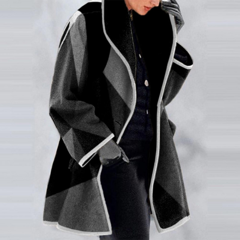 2022 m. moteriška pūkinė striukė pavasario ir rudens moteriška vilnonė striukė moteriška šilta, plona, ilga paltai.