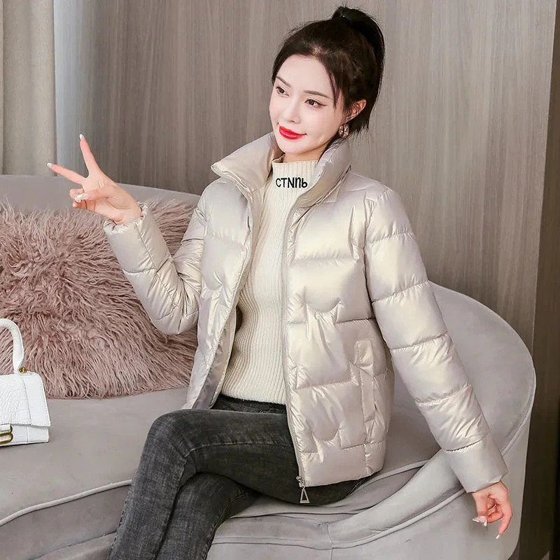 Moteriškas trumpas medvilninis paltas, 2023 m., žiema, naujas korėjietiškas „Parkas“ laisvas medvilninis moteriškas striukė, apatinis drabužis