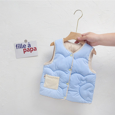 Zimski dječji topli prsluk za dječake, djevojčice, pamučni, mekani prsluk, dječja jakna bez rukava, gornja odjeća, odjeća za malu djecu