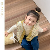 Jachete groase și calde pentru fete Vestă Îmbrăcăminte de toamnă și iarnă Haine pentru copii Vestă pentru fete Gilet fără mâneci Floral pentru copii