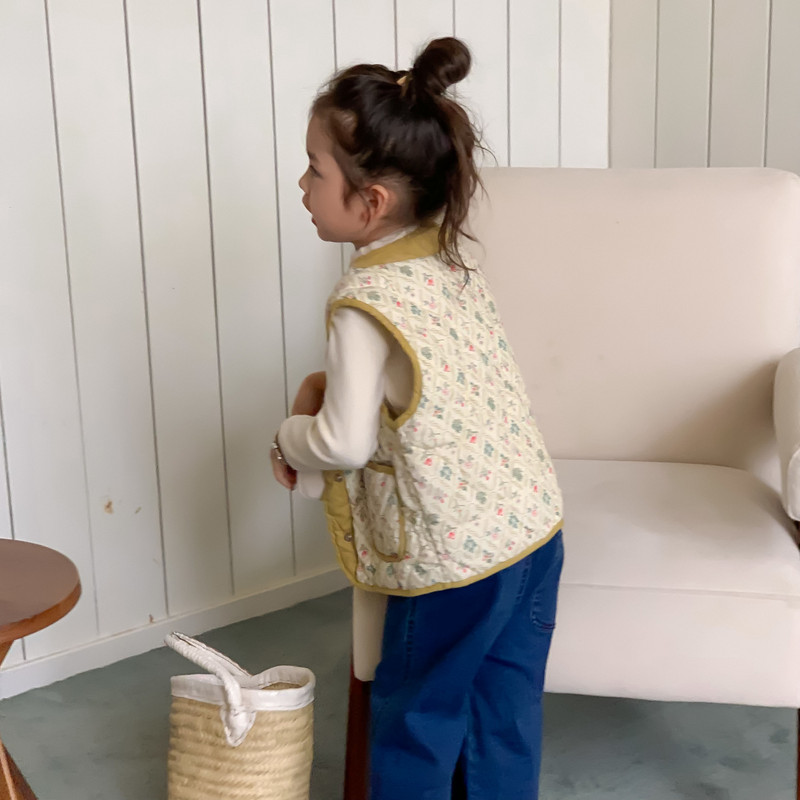 Jachete groase și calde pentru fete Vestă Îmbrăcăminte de toamnă și iarnă Haine pentru copii Vestă pentru fete Gilet fără mâneci Floral pentru copii