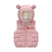 Dječji prsluk Dječaci Djevojčice Jesen Zima Nova Lagana jakna bez rukava s kapuljačom od 1 do 7 godina Zec iz crtića Modna dječja odjeća