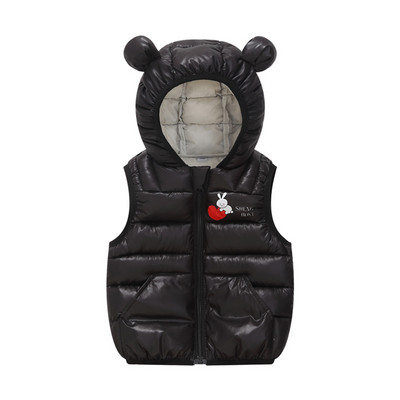 Dječji prsluk Dječaci Djevojčice Jesen Zima Nova Lagana jakna bez rukava s kapuljačom od 1 do 7 godina Zec iz crtića Modna dječja odjeća