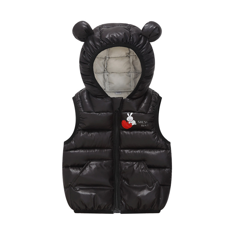 Dječji prsluk Dječaci Djevojčice Jesen Zima Nova Lagana jakna bez rukava s kapuljačom od 1 do 7 godina Zec iz crtića Modna dječja odjeća