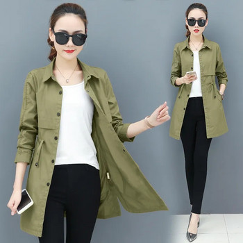 2023 Ново пролетно есенно дамско яке с дълги ръкави, тънка ветровка, корейско свободно палто, едноредно ежедневни женско яке