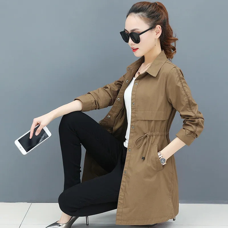 Nova ženska jakna proljeće jesen 2023., tanka vjetrovka, korejski široki kaput, jednoredno kopčanje, ležerna ženska jakna