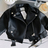 Novi kožni kaputi za dječake Debljina Dječje jakne Gornja odjeća za djecu Jesen Zima 23-001