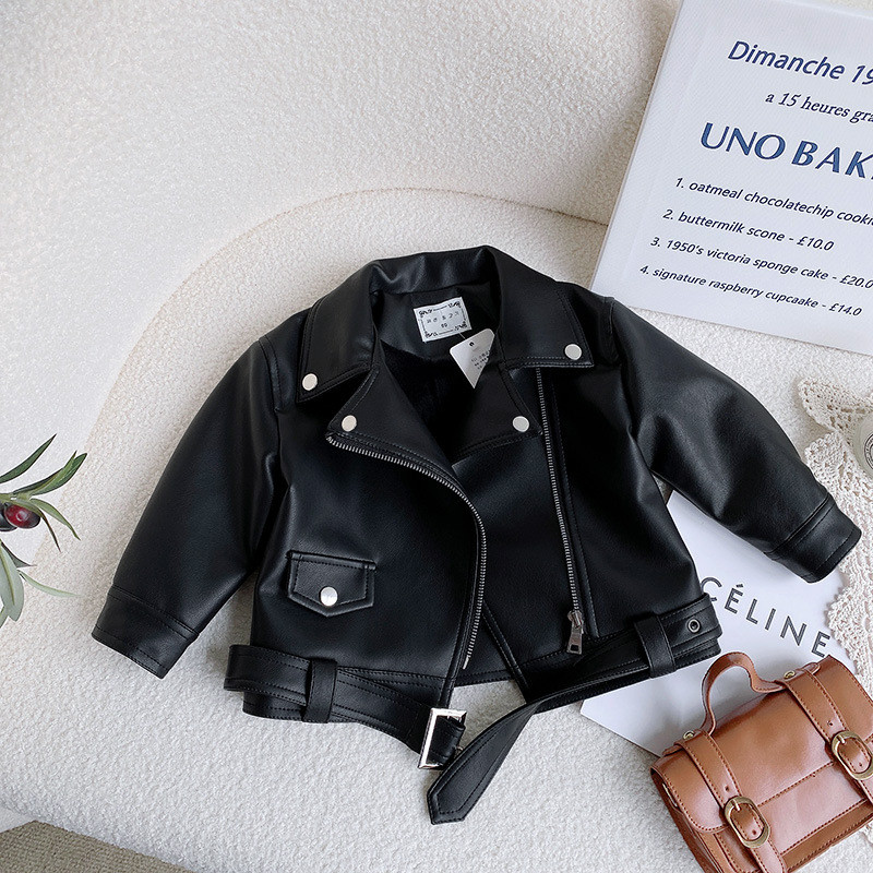 Novi kožni kaputi za dječake Debljina Dječje jakne Gornja odjeća za djecu Jesen Zima 23-001