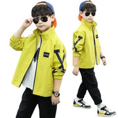 Îmbrăcăminte pentru copii Jachetă de primăvară și toamnă pentru băieți Stil străin Moda nouă Jachetă pentru copii 4-6 8 10 12 Vârste Jachetă de iarnă pentru bebeluși