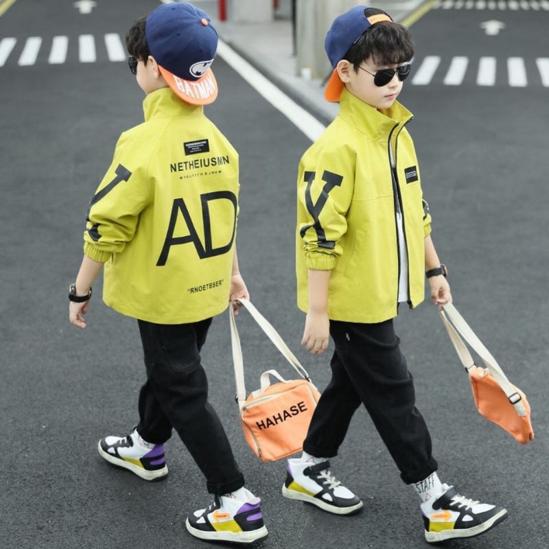 Îmbrăcăminte pentru copii Jachetă de primăvară și toamnă pentru băieți Stil străin Moda nouă Jachetă pentru copii 4-6 8 10 12 Vârste Jachetă de iarnă pentru bebeluși