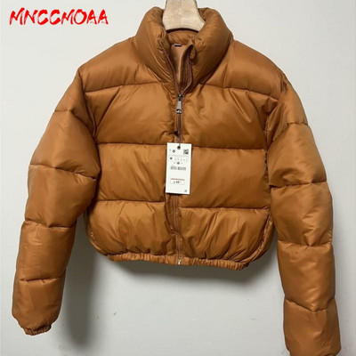 MNCCMOAA 2023, toamnă iarnă, modă pentru femei, cu guler largi, parka cu fermoar, culoare solidă, cu mânecă lungă, top cald, îmbrăcăminte de îmbrăcăminte