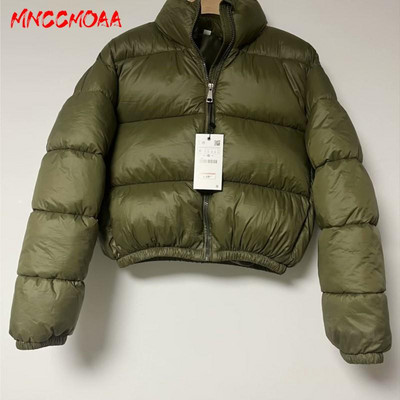 MNCCMOAA 2023, toamnă iarnă, modă pentru femei, cu guler largi, parka cu fermoar, culoare solidă, cu mânecă lungă, top cald, îmbrăcăminte de îmbrăcăminte