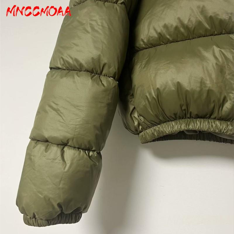 MNCCMOAA 2023, toamnă iarnă, modă pentru femei, cu guler largi, parka cu fermoar, culoare solidă, cu mânecă lungă, top cald, îmbrăcăminte de îmbrăcăminte