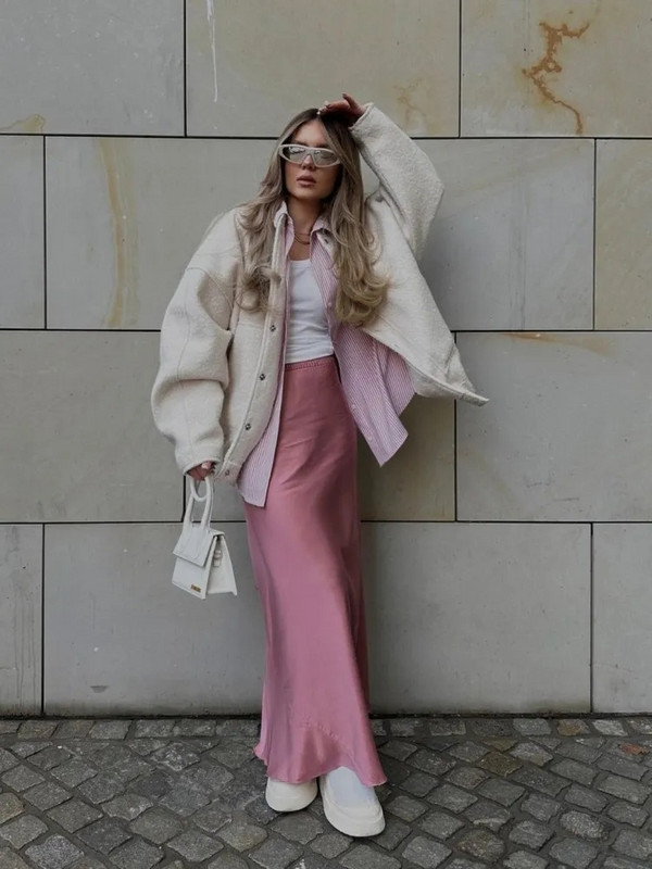 Modes Solid Bombers Jakas Sieviešu brīvs virsdrēbes ar pogām garām piedurknēm pelēks mēteļi Rudens ikdienas sieviešu kabatas jaka