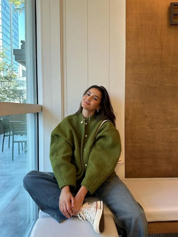 Modes Solid Bombers Jakas Sieviešu brīvs virsdrēbes ar pogām garām piedurknēm pelēks mēteļi Rudens ikdienas sieviešu kabatas jaka