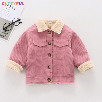 Cuttyful Băieți Fată Imbracaminte exterioară din velur Jachetă nouă Îmbrăcăminte de toamnă de primăvară Stil occidental Copii de velur din velur Îngroșat și cald de pluș