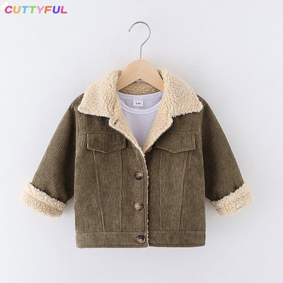 Cuttyful Băieți Fată Imbracaminte exterioară din velur Jachetă nouă Îmbrăcăminte de toamnă de primăvară Stil occidental Copii de velur din velur Îngroșat și cald de pluș
