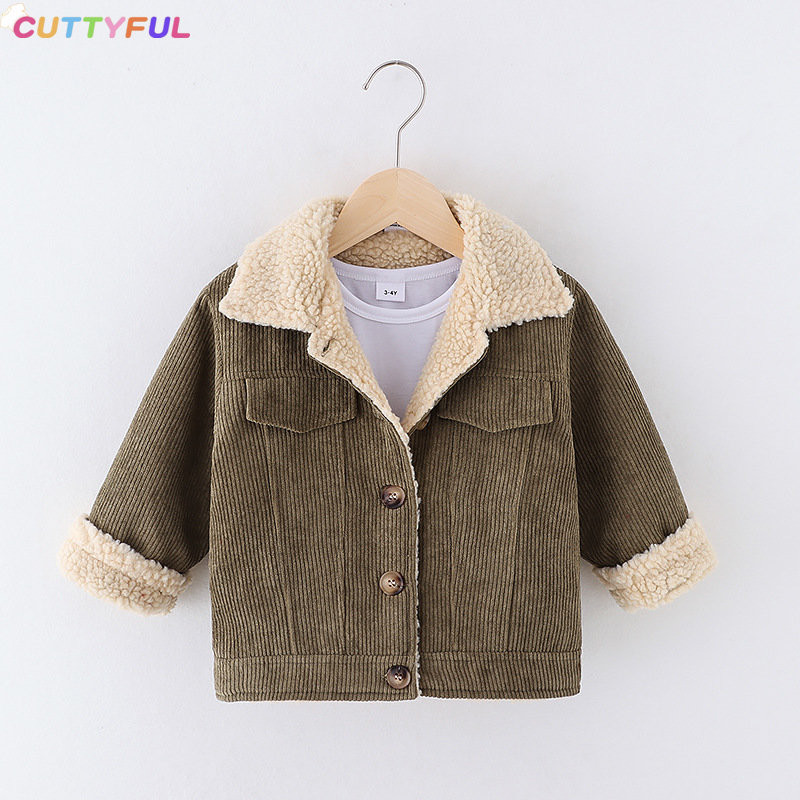 Cuttyful Băieți Fată Imbracaminte exterioară din velur Jachetă nouă Îmbrăcăminte de toamnă de primăvară Stil occidental Copii de velur din velur Îngroșat și cald de pluș