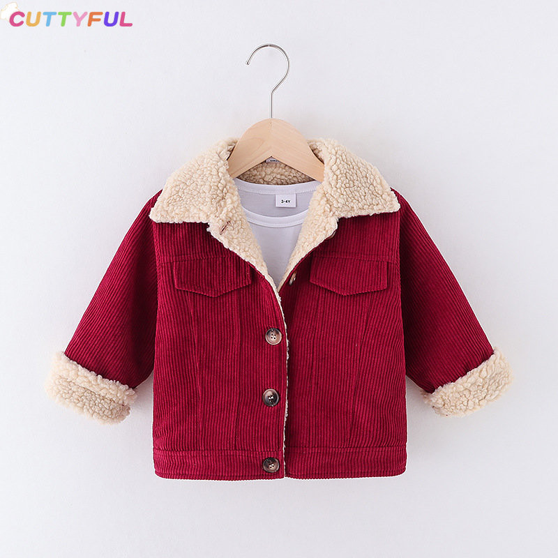 Cuttyful Băieți Fată Imbracaminte exterioară din velur Jachetă nouă Îmbrăcăminte de toamnă de primăvară Stil occidental Copii de velur din velur Îngroșat și cald de pluș