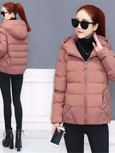 Jachetă de toamnă iarnă Parka haină caldă pentru femei Pardesiu cu glugă Jachete de bază căptușite din bumbac îmbrăcăminte exterioară ocazională pentru femei Îmbrăcăminte pentru femei