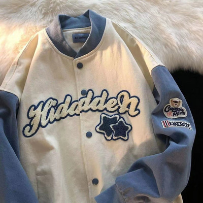 Jachete cu broderie cu alfabet englezesc nou, 2021, haină pentru femei, uniformă de baseball retro hip-hop de stradă, jachete casual de top