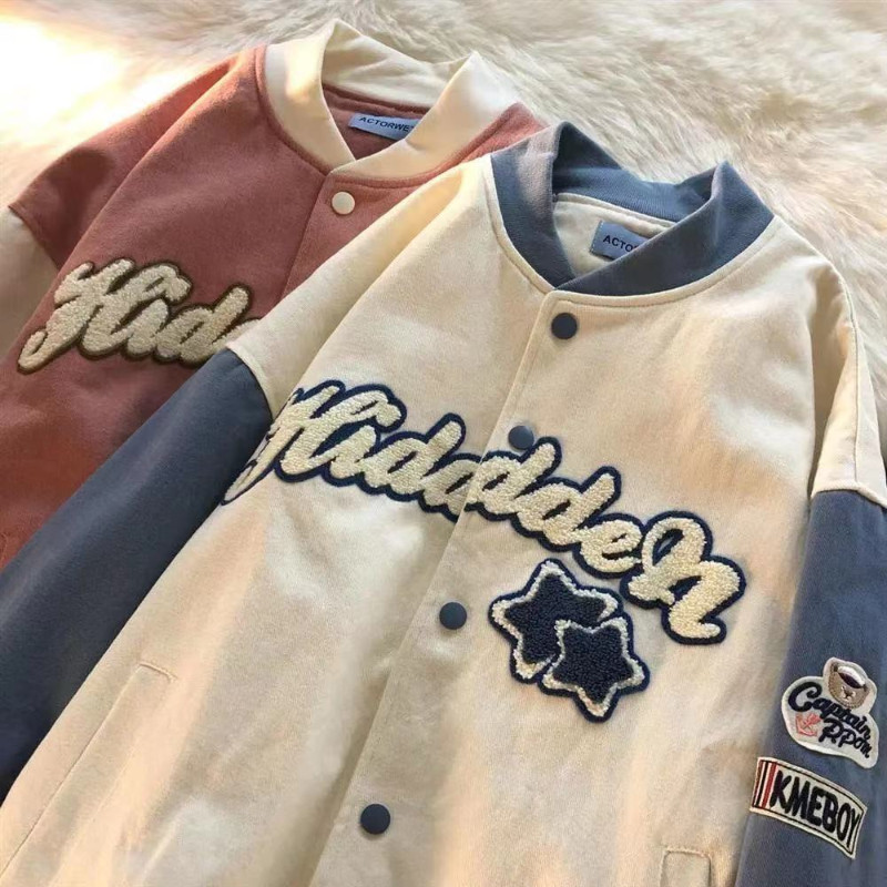 Jachete cu broderie cu alfabet englezesc nou, 2021, haină pentru femei, uniformă de baseball retro hip-hop de stradă, jachete casual de top