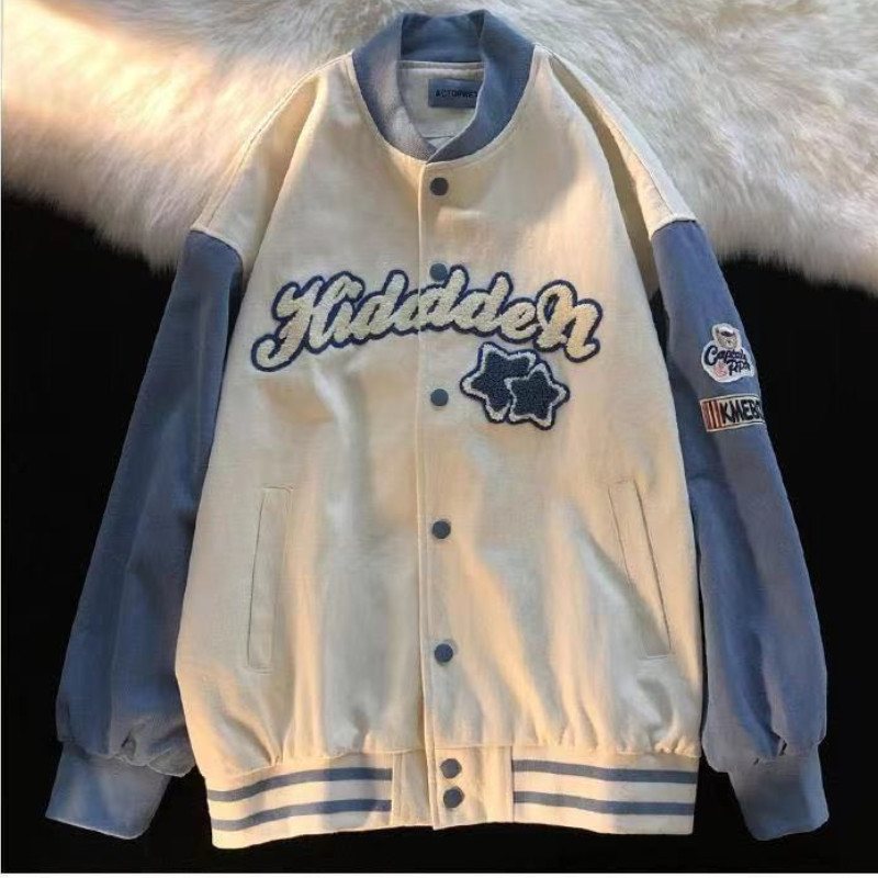 Jachete cu broderie cu alfabet englezesc nou, 2021, haină pentru femei, uniformă de baseball retro hip-hop de stradă, jachete casual de top