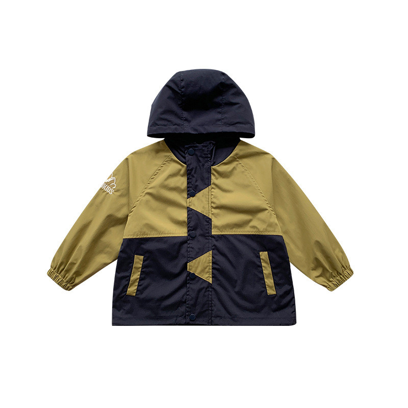 Bērnu mētelis, 202. gada rudens korejiešu izdevums, izskatīgs modes izšuvums ar kapuci zēnu mētelis 10-318