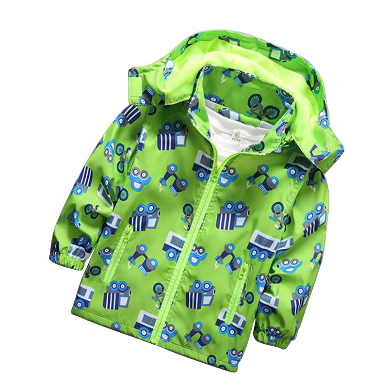 Rajzfilm autós kapucnis dzsekik fiúknak kabát fiúknak Felsőruházat baba dzseki gyerekeknek vízálló széldzseki gyermekruházat 2021 tavasz
