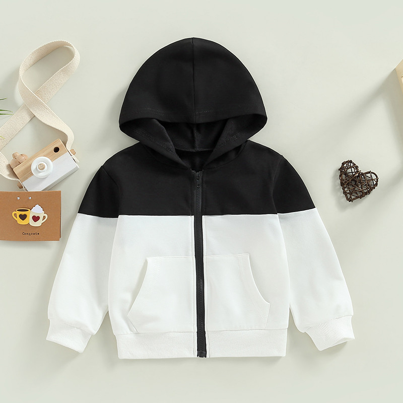 FOCUSNORM 1-5Y, mazuļu, bērnu zēnu rudens mēteļa krāsa, jaka ar garām piedurknēm ar rāvējslēdzēju un kabatām