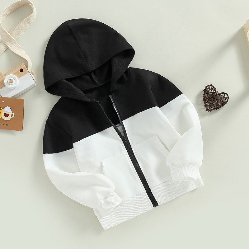 FOCUSNORM 1-5Y, mazuļu, bērnu zēnu rudens mēteļa krāsa, jaka ar garām piedurknēm ar rāvējslēdzēju un kabatām