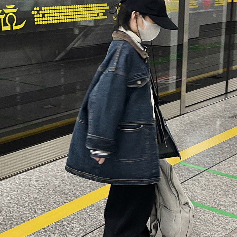 Gyermekruházat, fiú őszi-téli farmerdzsekik, férfi széldzseki, koreai változat top trend felsőruházat 1-127