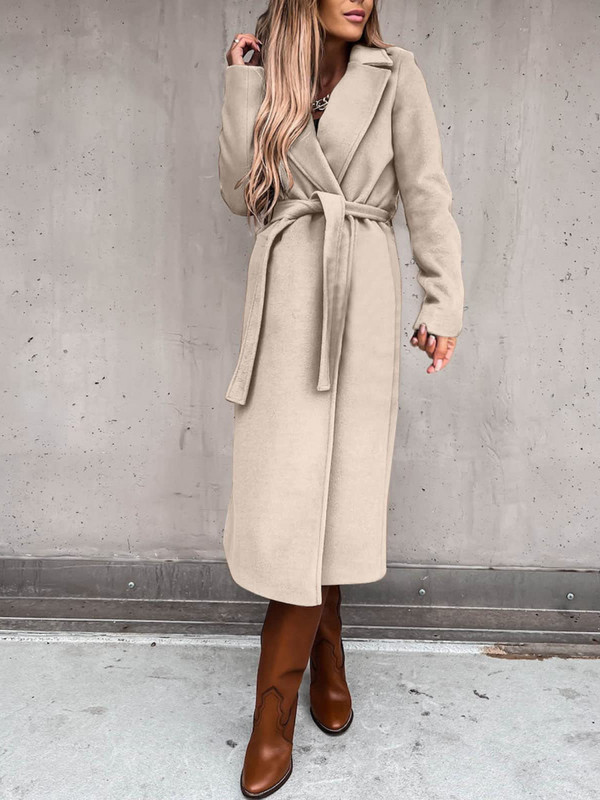 Nova jesenska ženska jakna, jednostavna jednobojna polo jakna dugih rukava, elegantna vjetrovka s remenom i džepom za žene