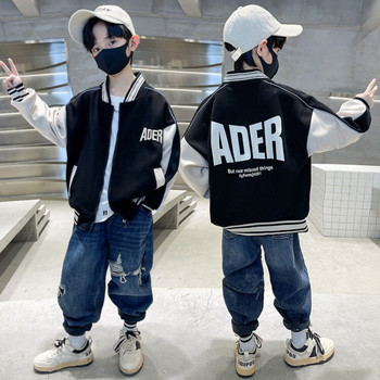 2023 Teenage Boys Harajuku Bomber Άνοιξη Φθινοπωρινά μπουφάν Υπερμεγέθη Φοιτητές σε στυλ μπέιζμπολ Σχολικές στολές 5-14 ετών
