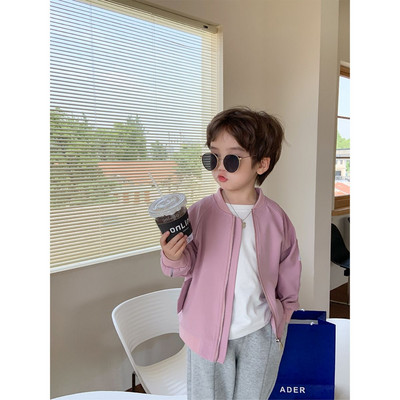 Gornja odjeća za dječake 2023. Puni rukavi, ovratnik s patentnim zatvaračem i O-izrezom Jednobojna, mekana, udobna, modno dizajnirana, ležerna, unikatna, dječja, dječja