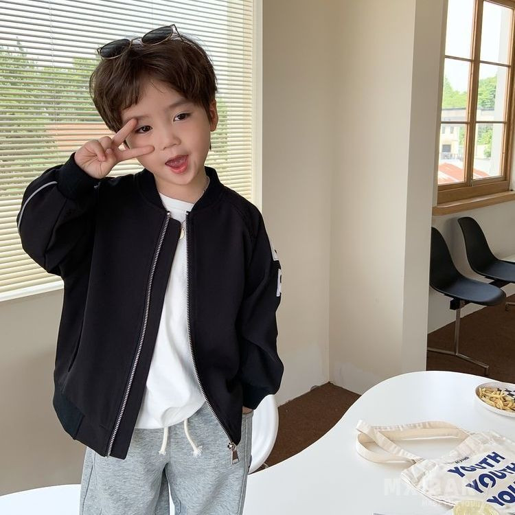Gornja odjeća za dječake 2023. Puni rukavi, ovratnik s patentnim zatvaračem i O-izrezom Jednobojna, mekana, udobna, modno dizajnirana, ležerna, unikatna, dječja, dječja