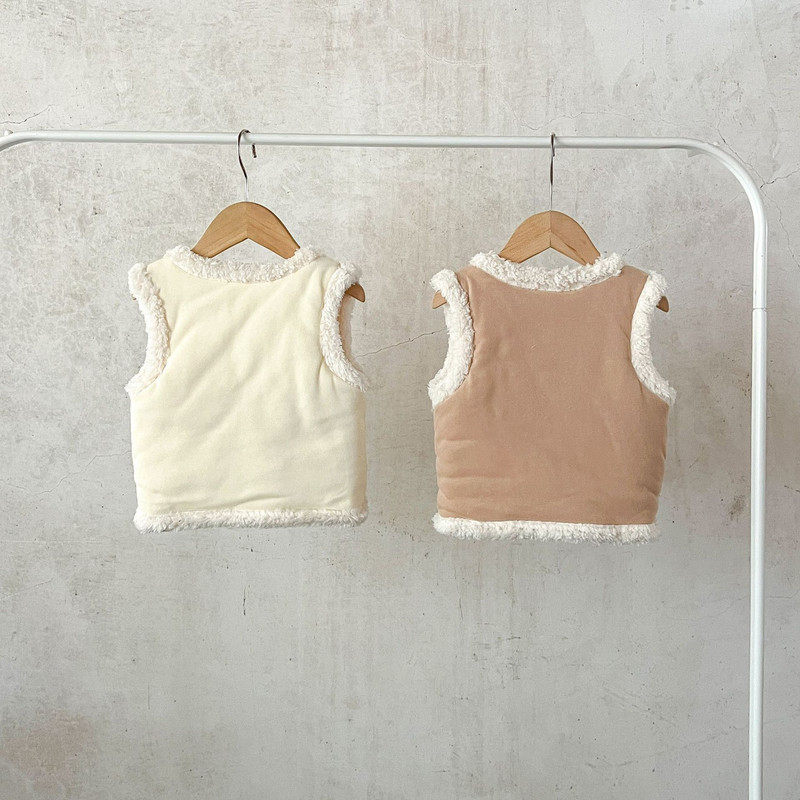 Korejas bērnu jakas zēniem un meitenēm ar kokvilnu un biezu kažokādu Jaundzimušo ziemas daudzpusīgs virsdrēbes