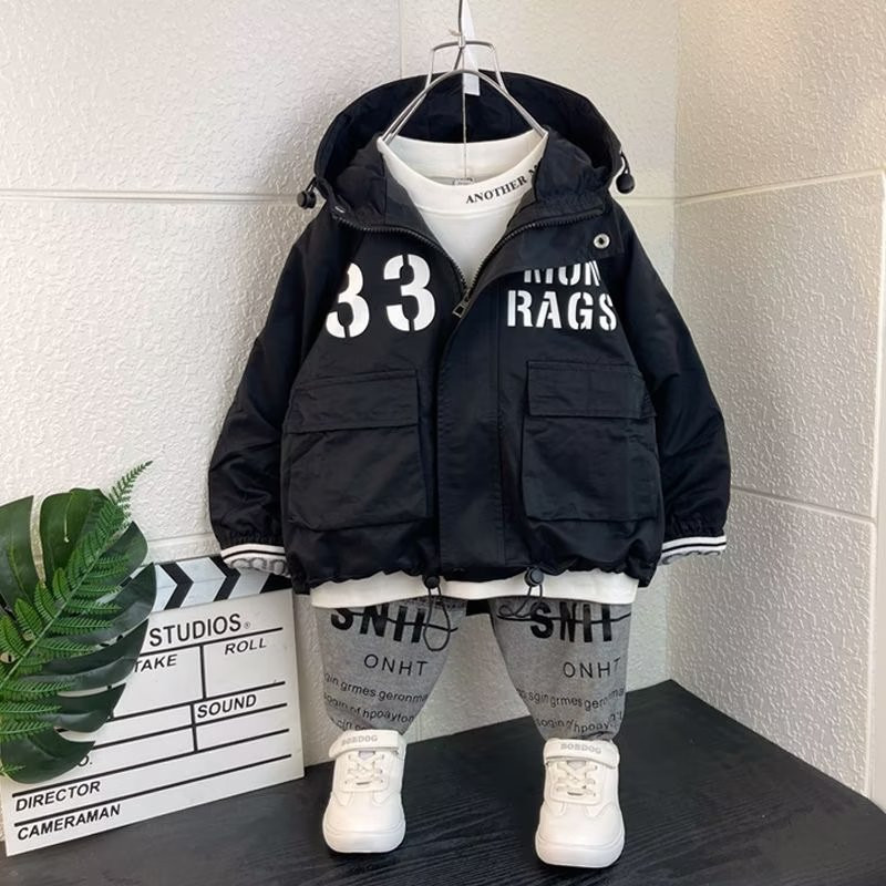 Gyerek dzsekik fiúknak kapucnis patchwork gyerekek fiú felsőruházat széldzseki őszi alkalmi gyerekkabátok ruházat tavasz 2-6 év