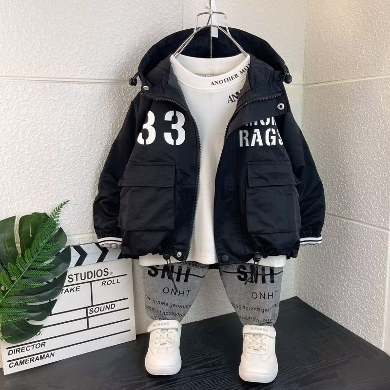 Gyerek dzsekik fiúknak kapucnis patchwork gyerekek fiú felsőruházat széldzseki őszi alkalmi gyerekkabátok ruházat tavasz 2-6 év