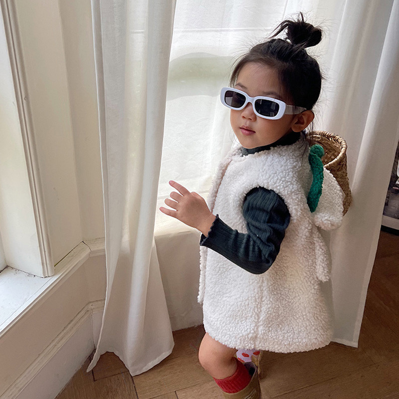 Dječji kaput s dugim prslukom od flisa Dječja odjeća Proljeće jesen i zima Dječji plišani prsluk Odjeća bez rukava