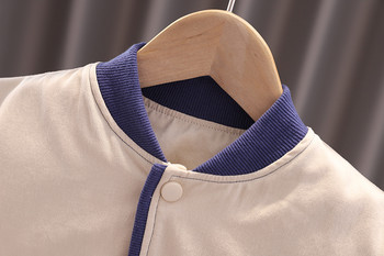 Μπουφάν για αγόρια και κορίτσια Απλό σχέδιο με μονόστηθο ελαστικές μανσέτες με λαιμόκοψη Top Unisex Παιδικά Άνοιξη Φθινόπωρο Casual Τσέπες Ρούχα