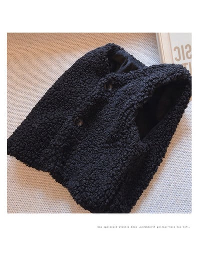 filologie Vestă băieți și fete din pluș de miel și fleece vestă caldă de top îmbrăcăminte pentru copii de toamnă și iarnă