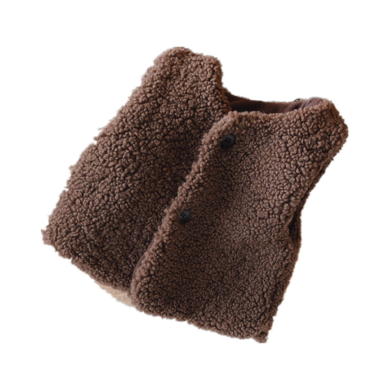 filologie Vestă băieți și fete din pluș de miel și fleece vestă caldă de top îmbrăcăminte pentru copii de toamnă și iarnă