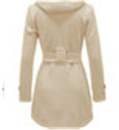 Sügis- ja talvine kapuutsiga naiste villane mantel soe fliisjakk vööga kaherealine XL kontoris slim fit jakk