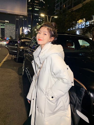 Kafijas pleds Parkas Sievietēm, brīvs, ikdienišķs ar rāvējslēdzēju, ziema, studentes, mīļi retro apģērbi, vēja necaurlaidīgi jaunākie elegantie svētki