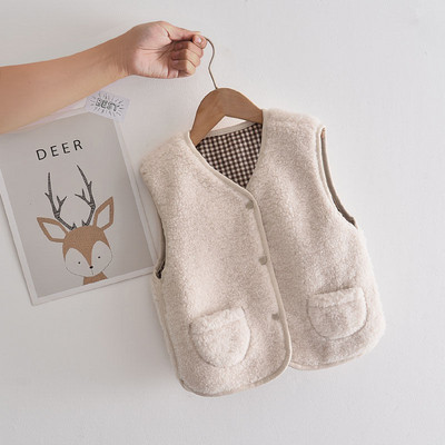 Prsluci Dvoslojni proljeće i jesen Janjetina Kašmir Bebe Dječaci i djevojčice Prsluci Dječja odjeća Jakne Dječja mala djeca