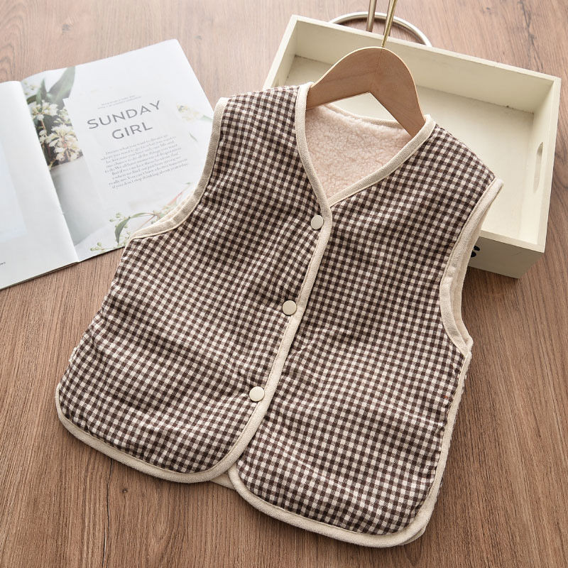 Prsluci Dvoslojni proljeće i jesen Janjetina Kašmir Bebe Dječaci i djevojčice Prsluci Dječja odjeća Jakne Dječja mala djeca